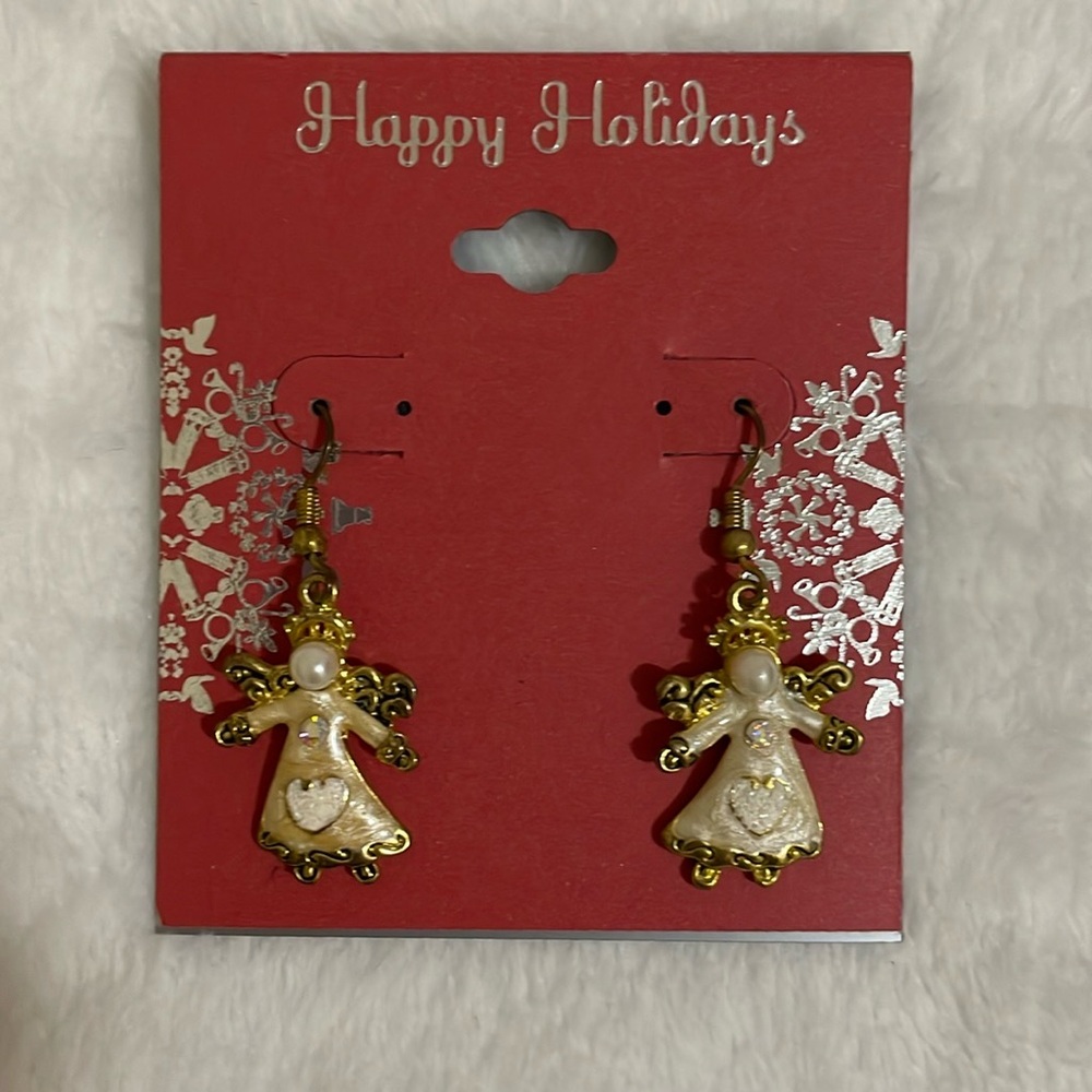 🆓 | Christmas Angel Earrings • Happy Holidays